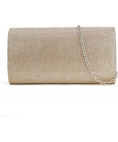 Clutch Purses For Women Evening Bags Sparkling Shoulder Envelope Party Cross Body Handbags Champagne-6 $8.85 Evening Bags