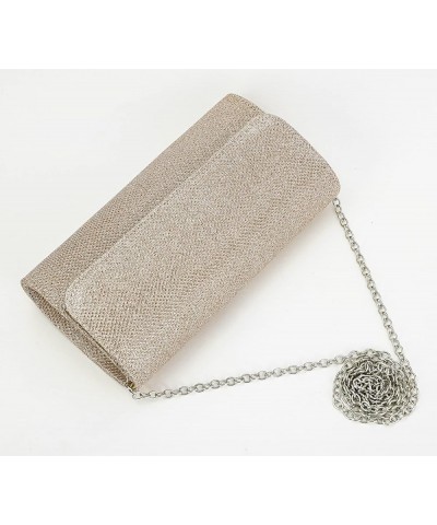 Clutch Purses For Women Evening Bags Sparkling Shoulder Envelope Party Cross Body Handbags Champagne-6 $8.85 Evening Bags