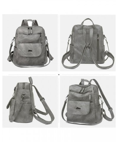 PU Leather Backpack Purse for Women Fashion Travel Backpack Convertible Ladies Shoulder Satchel Bags Coffee Grey $24.54 Backp...