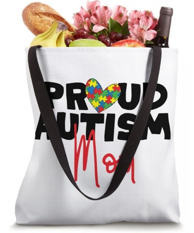 Proud Autism Mom Mama Mother Puzzle Piece Heart Tote Bag $11.43 Totes