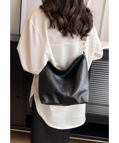 Women Bucket Tote Bag Purse,PU Leather Bucket Shoulder Hobo Handbag Satchel Purse Black $14.52 Totes