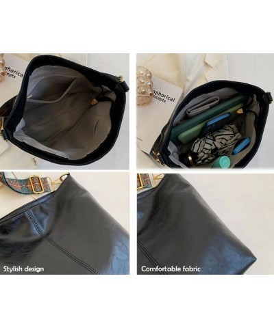 Women Bucket Tote Bag Purse,PU Leather Bucket Shoulder Hobo Handbag Satchel Purse Black $14.52 Totes