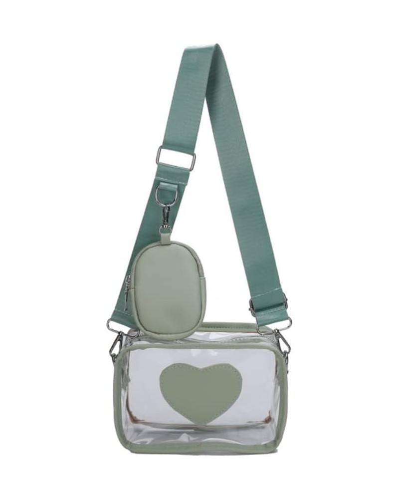 Women Clear Crossbody Bag Stadium Approved Purse Bag for Concerts Sports Events Festivals Phone Bag Green $16.62 Totes