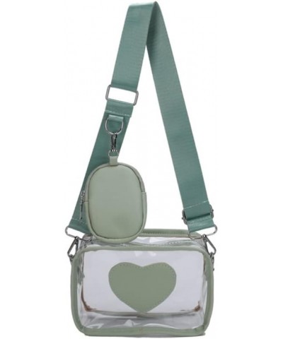 Women Clear Crossbody Bag Stadium Approved Purse Bag for Concerts Sports Events Festivals Phone Bag Green $16.62 Totes