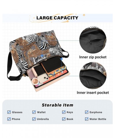 Jaguars Zebras Hobo Bags for Women Leather Purses Shoulder Bag Crossbody Bag Handbag for Gifts Work Travel $14.19 Hobo Bags