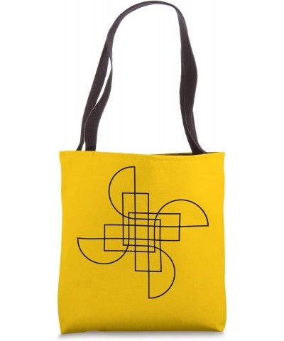 Geometric Graphic Yellow Background - Minimalistic Aesthetic Tote Bag $12.79 Totes