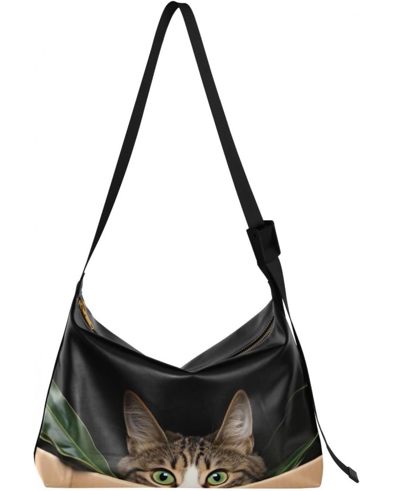 Box Cat Tote Bag for Women Large Hobo Bags Crossbody Purse Shoulder Bags with Adjustable Strap for School Girl $14.85 Totes