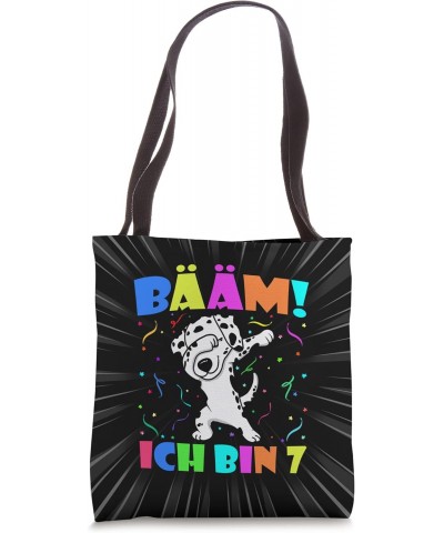 Dabbing Dalmatian - Bääm Ich Bin 7 Kids 7th Birthday Party Tote Bag $12.23 Totes