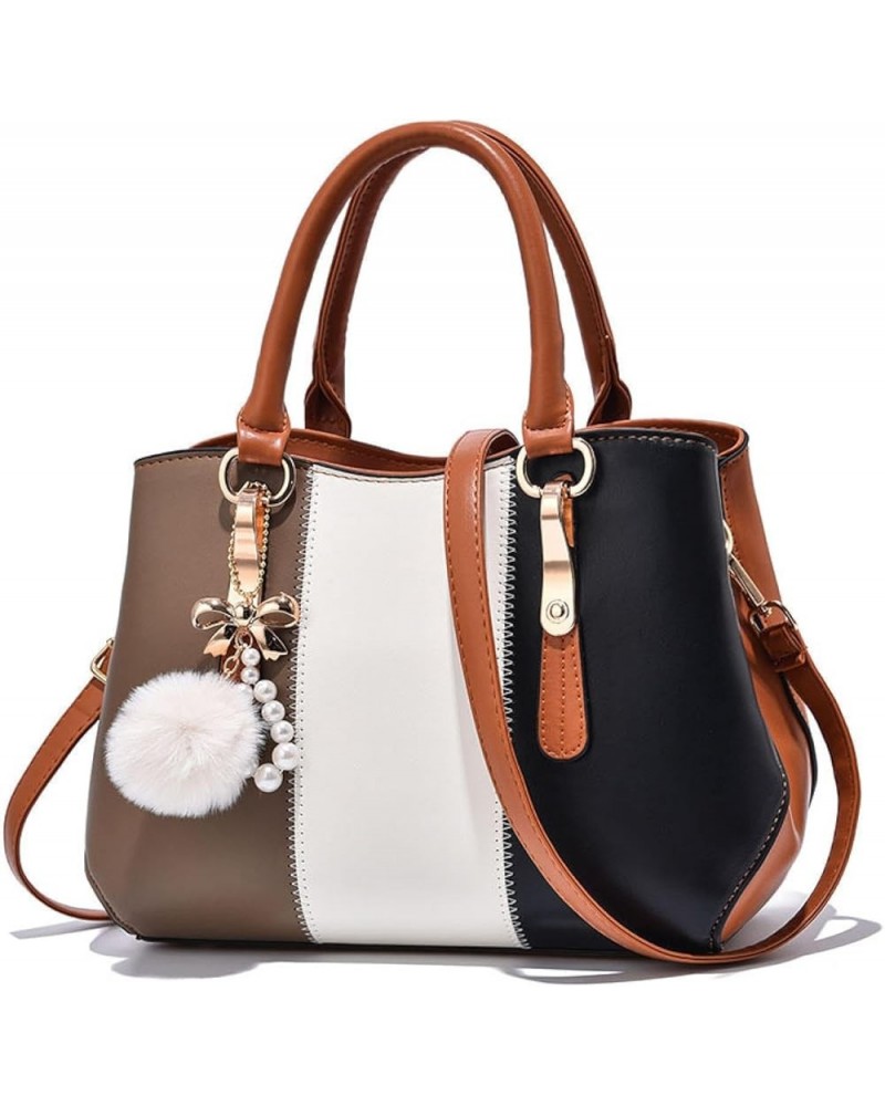 Women's handbag with large capacity shoulder and cross bag Caramel Color $25.61 Totes