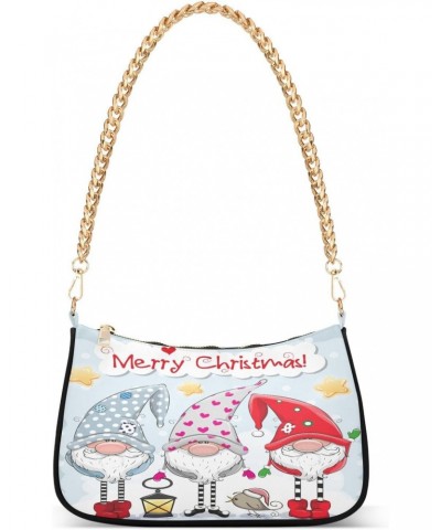 Crossbody Bags for Women Shoulder Purse Cute Three Gnomes Handbags Stylish Clutch Purse with Chain Strap $12.90 Totes