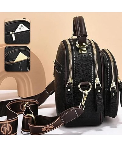 Leather Bag, Multifunctional Compartment Adjustable Wide Shoulder Strap Leather Bag, Bags for Women 06 $26.75 Crossbody Bags