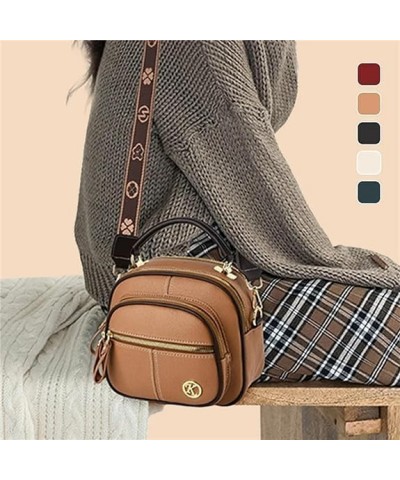 Leather Bag, Multifunctional Compartment Adjustable Wide Shoulder Strap Leather Bag, Bags for Women 06 $26.75 Crossbody Bags