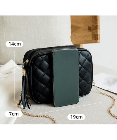 Small Messenger Bag for Women Trend Lingge Embroidery Camera Female Shoulder Bag Fashion Chain Ladies Crossbody Bags (Color :...