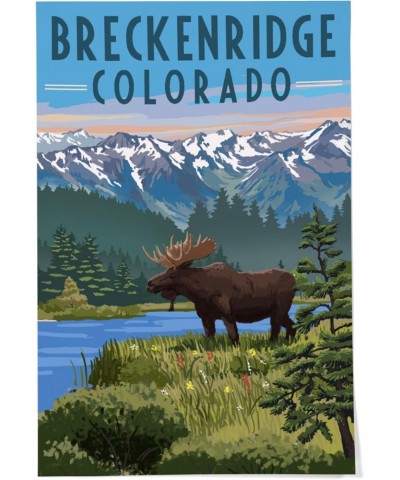 24x36 Inch Giclee Print, Breckenridge, Colorado, Painterly Series, Moose, Summer Scene $26.99 Totes