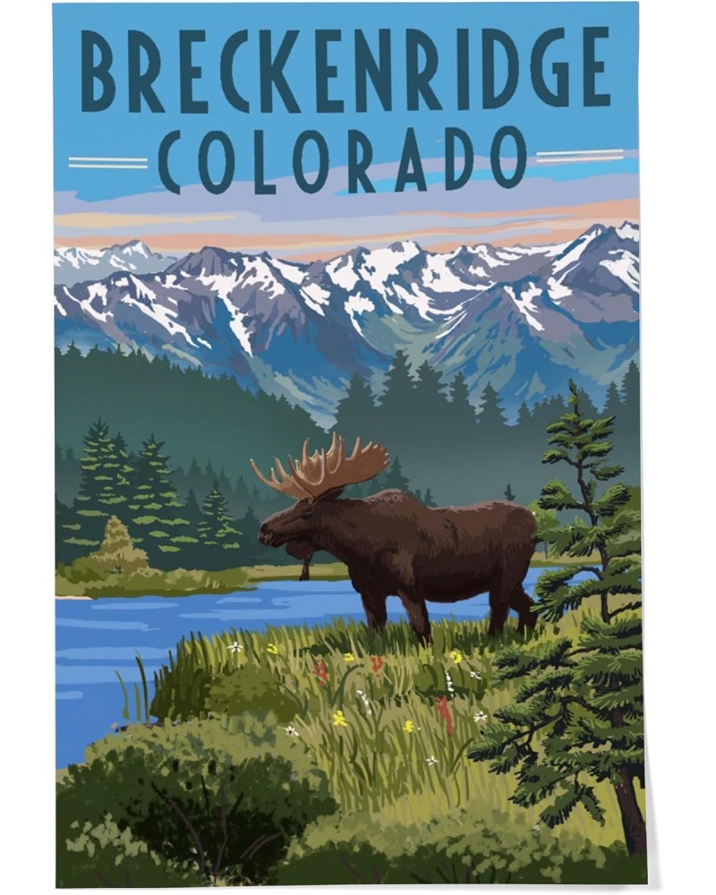 24x36 Inch Giclee Print, Breckenridge, Colorado, Painterly Series, Moose, Summer Scene $26.99 Totes