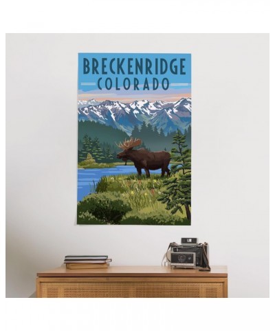 24x36 Inch Giclee Print, Breckenridge, Colorado, Painterly Series, Moose, Summer Scene $26.99 Totes