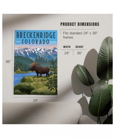 24x36 Inch Giclee Print, Breckenridge, Colorado, Painterly Series, Moose, Summer Scene $26.99 Totes