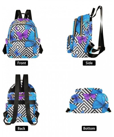 Mini Backpack Purse for Women Lightweight Girls Small Size Butterfly Geometric School Teens College Traveling Small $19.46 Ba...