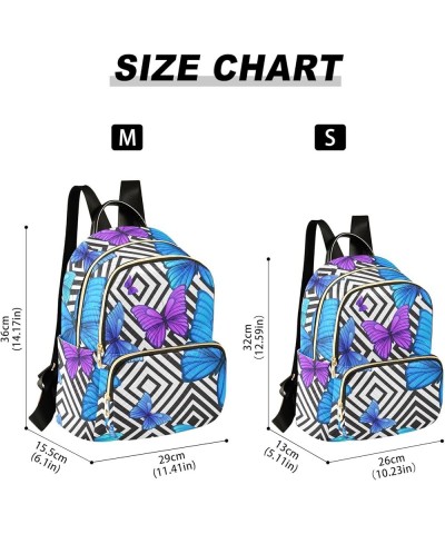 Mini Backpack Purse for Women Lightweight Girls Small Size Butterfly Geometric School Teens College Traveling Small $19.46 Ba...