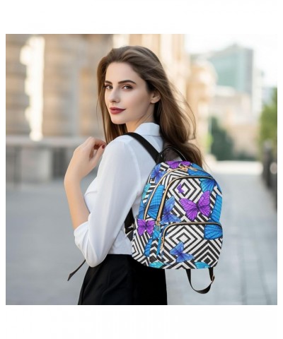 Mini Backpack Purse for Women Lightweight Girls Small Size Butterfly Geometric School Teens College Traveling Small $19.46 Ba...