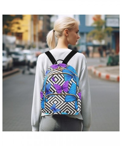 Mini Backpack Purse for Women Lightweight Girls Small Size Butterfly Geometric School Teens College Traveling Small $19.46 Ba...