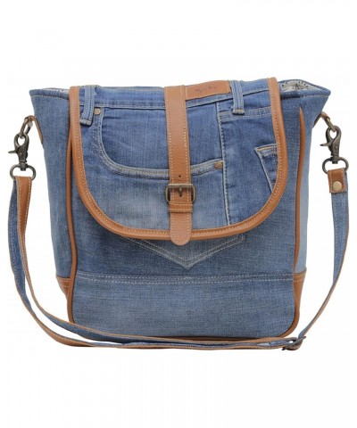 Western Leather Shoulder Bag for Women - Upcycled Canvas Crossbody Janesa $31.36 Shoulder Bags