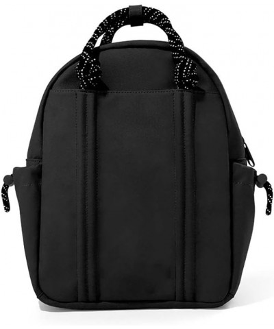 Woven rope mini backpack, portable backpack, women's casual lightweight backpack, men's and women's Black $34.53 Backpacks