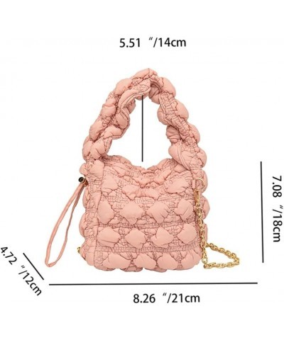 Women Trendy Puffer Shoulder Bag Cloud Bag Quilted Tote Bag Hobo Crossbody Bag Small Handbag Purse Cute B Light Blue $32.97 T...