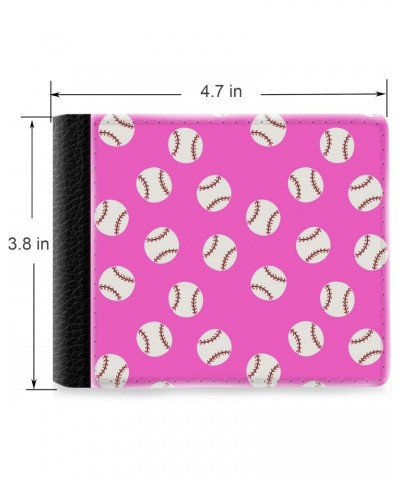 Unique Desige Pattern - Baseball Pattern, Slim Front Pocket Wallet Billfold RFID Blocking $11.67 Wallets