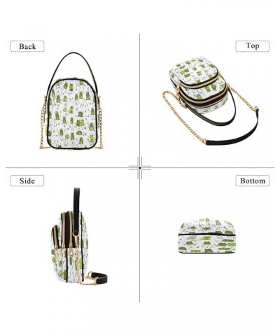 Frog Hunting Dragonfly Crossbody Bags for Women Quilted Chain Crossbody Purses Trendy Cross Body Phone Purse Handbag Frog 6 $...