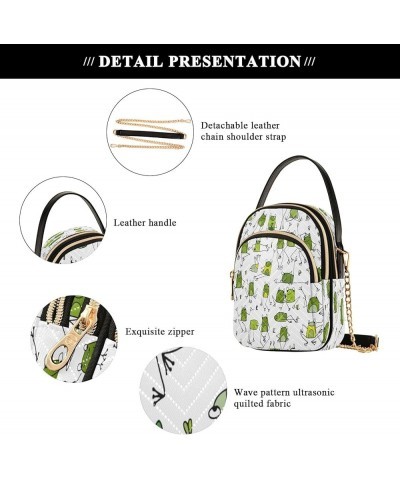 Frog Hunting Dragonfly Crossbody Bags for Women Quilted Chain Crossbody Purses Trendy Cross Body Phone Purse Handbag Frog 6 $...