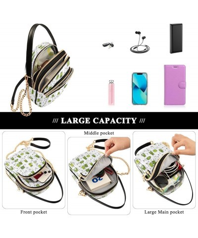 Frog Hunting Dragonfly Crossbody Bags for Women Quilted Chain Crossbody Purses Trendy Cross Body Phone Purse Handbag Frog 6 $...