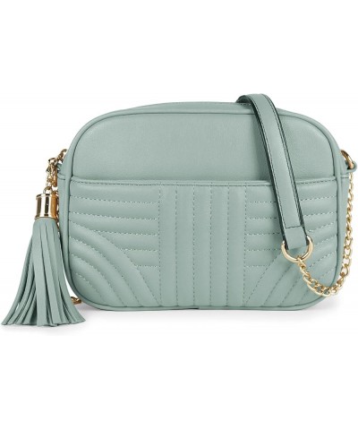 Quilted Crossbody Bags for Women - Stylish Camera Bag with Tassel - Lightweight Medium Size Shoulder Purse Light Mint $14.70 ...