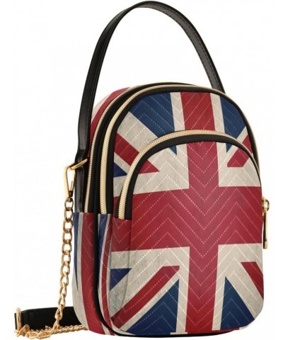 Chain Crossbody Bags for Women Uk Flag Retro Quilted Shoulder Crossbody Handbags Travel Cross Body Cell Phone Purses Bags $8....