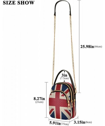 Chain Crossbody Bags for Women Uk Flag Retro Quilted Shoulder Crossbody Handbags Travel Cross Body Cell Phone Purses Bags $8....