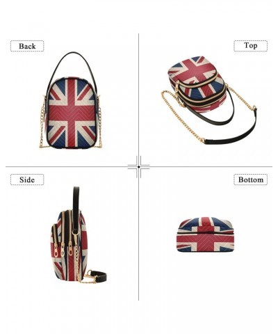 Chain Crossbody Bags for Women Uk Flag Retro Quilted Shoulder Crossbody Handbags Travel Cross Body Cell Phone Purses Bags $8....