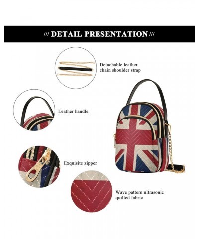 Chain Crossbody Bags for Women Uk Flag Retro Quilted Shoulder Crossbody Handbags Travel Cross Body Cell Phone Purses Bags $8....