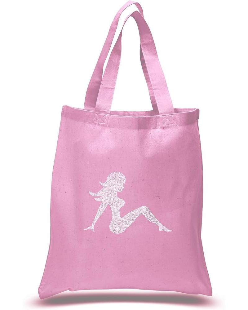 Word Art S Tote Bag -Mudflap Logo 50 United States Word Art Pink $8.15 Totes