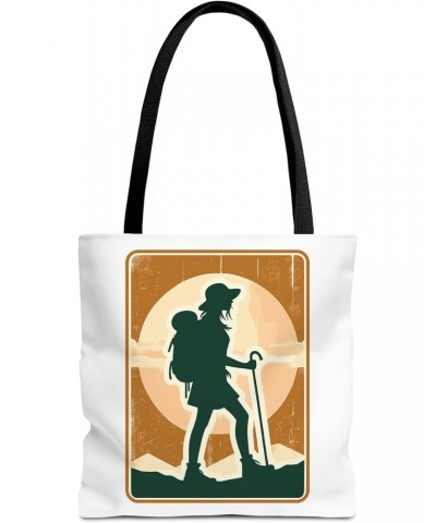 Girl Hiking Tote Bag for Women Men Casual Tote Bag Cloth Canvas Shopping Bags with Handles Cute Bags Everyday Use 16" x 16" A...