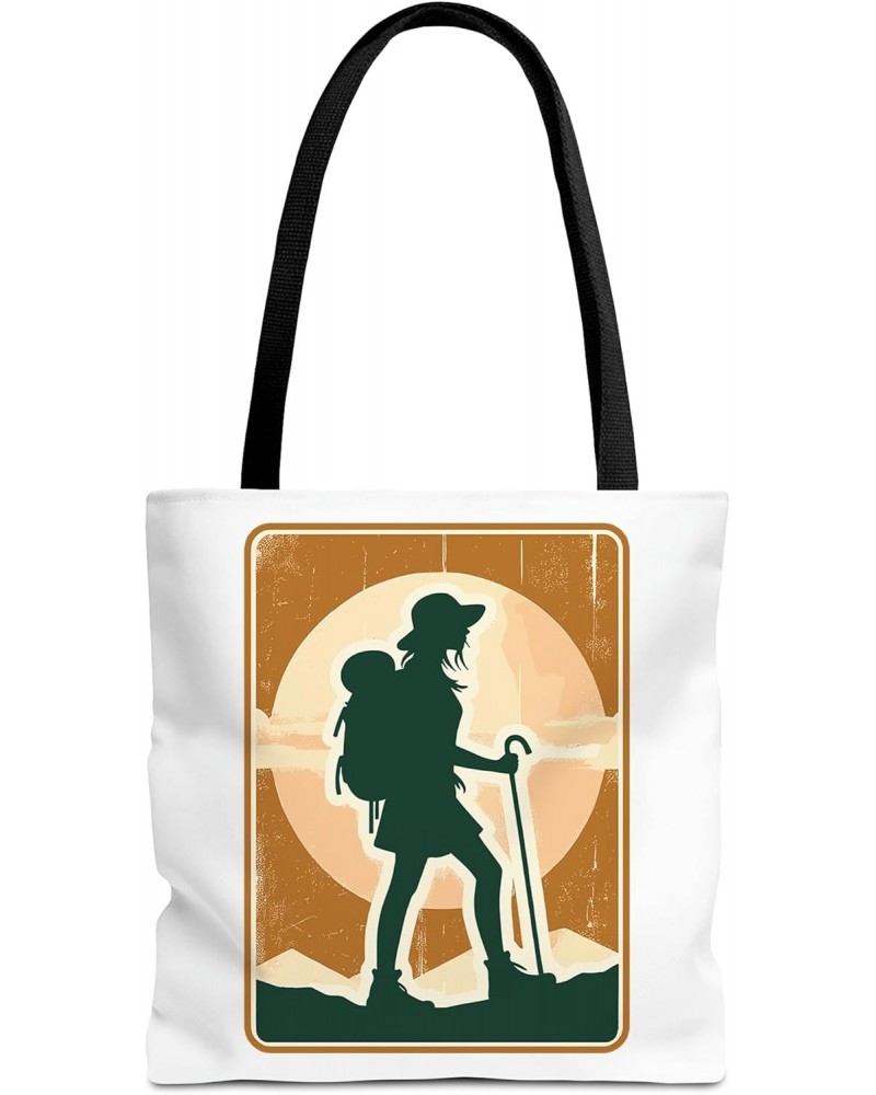 Girl Hiking Tote Bag for Women Men Casual Tote Bag Cloth Canvas Shopping Bags with Handles Cute Bags Everyday Use 16" x 16" A...