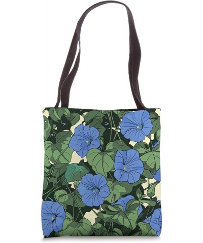 Pattern: Morning-Glory Flower Floral Patterned Original Art Tote Bag $12.17 Totes