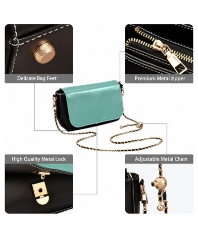 Solid Color Crossbody Bags for Women Small Crossbody Purses with Metal Chain Cell Phone Wallet Purse for Women Multicoloured0...