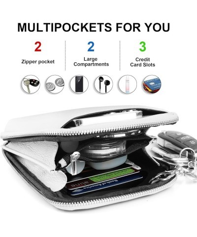 Genuine Leather Crossbody Cell Phone Purse for Women, Women's Small Zip Around Crossbody Wallet Bags White $16.51 Crossbody Bags