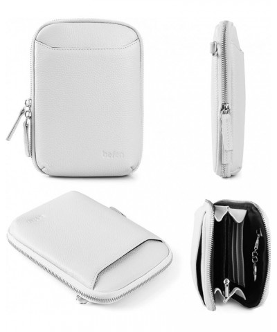 Genuine Leather Crossbody Cell Phone Purse for Women, Women's Small Zip Around Crossbody Wallet Bags White $16.51 Crossbody Bags