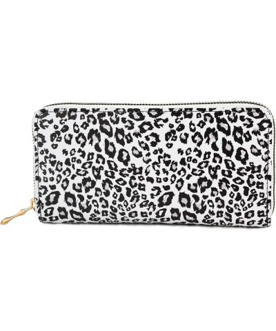 Leopard Women's Long Wallet PU Leather Large Capacity Zip Around Card Holder Phone Clutch Bag Purse Organizer For Women Girls...