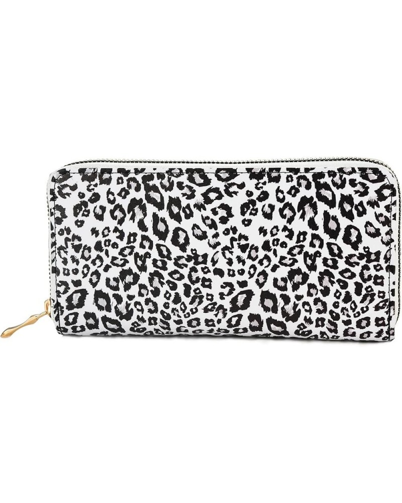 Leopard Women's Long Wallet PU Leather Large Capacity Zip Around Card Holder Phone Clutch Bag Purse Organizer For Women Girls...