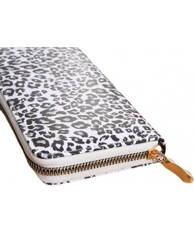 Leopard Women's Long Wallet PU Leather Large Capacity Zip Around Card Holder Phone Clutch Bag Purse Organizer For Women Girls...