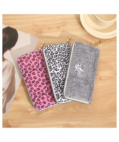 Leopard Women's Long Wallet PU Leather Large Capacity Zip Around Card Holder Phone Clutch Bag Purse Organizer For Women Girls...