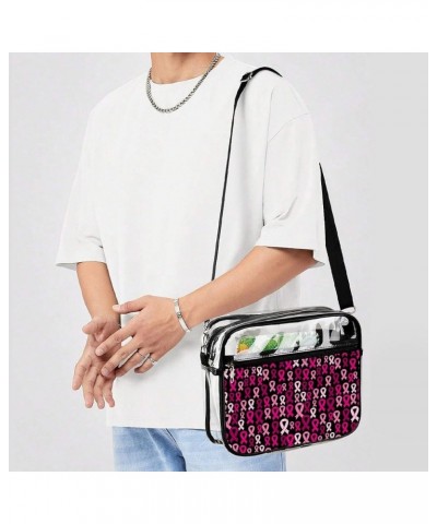 Clear Crossbody Bag Stadium Approved, Transparent Messenger Shoulder Bag for Concert, Beach, Travel & Sporting Pattern (416) ...