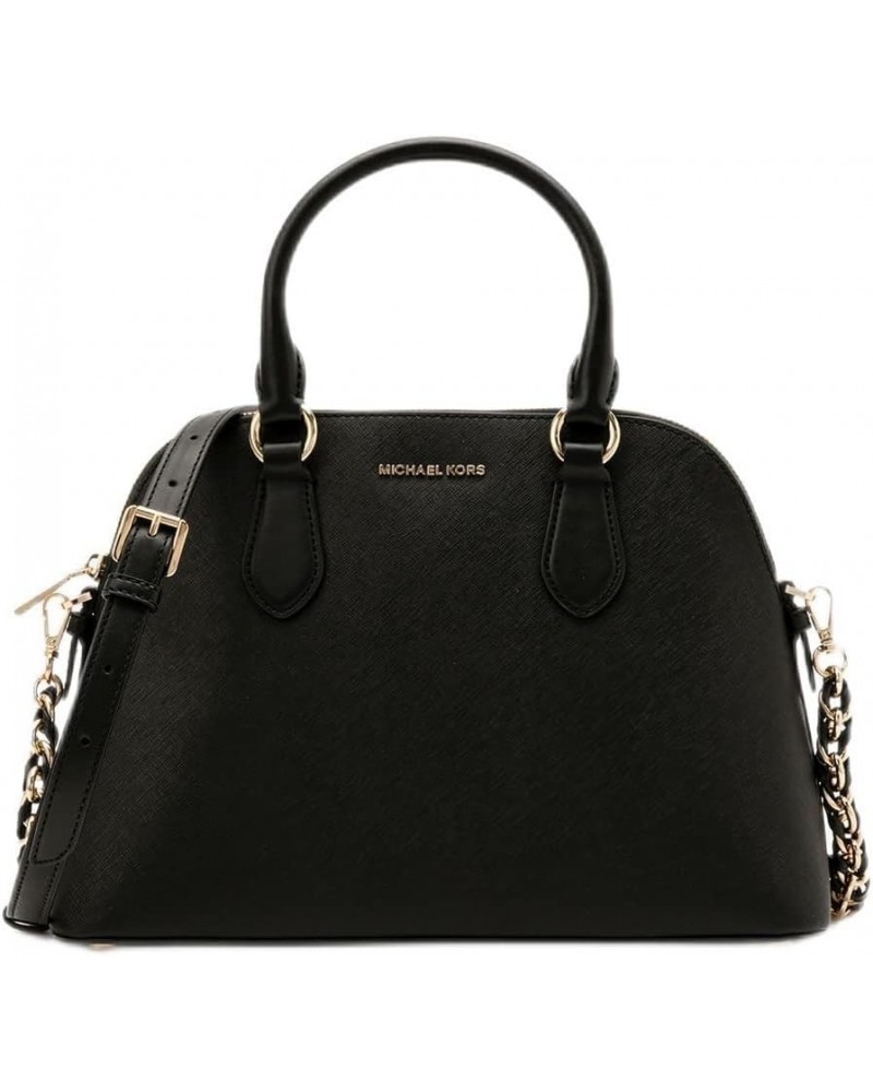 Veronica Medium Logo Dome Satchel Black/Gold $60.80 Satchels